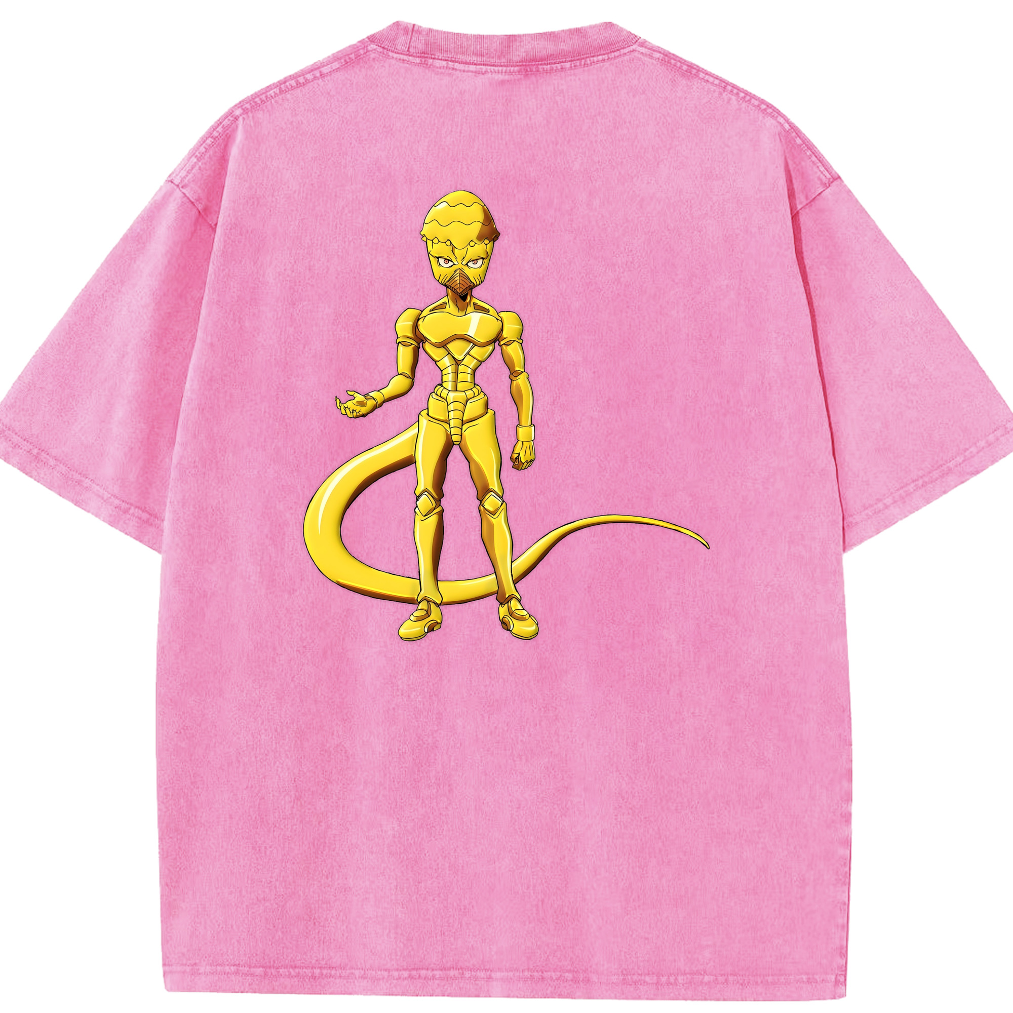 （画像用） ジョジョの奇妙な冒険 おといし あきら JoJo's Bizarre Adventure Akira Otoishi 綿100% ヴィンテージ風 半袖Tシャツ（背面プリント）